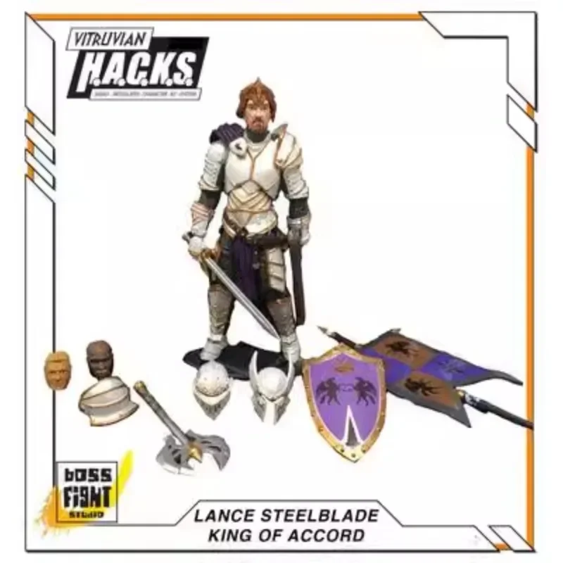 BFS Anime Figure 1/18 3.75 Inche Vitruvian H.A.CK.S Series Lance Steelblade Scale Model Action Figures Model Toy