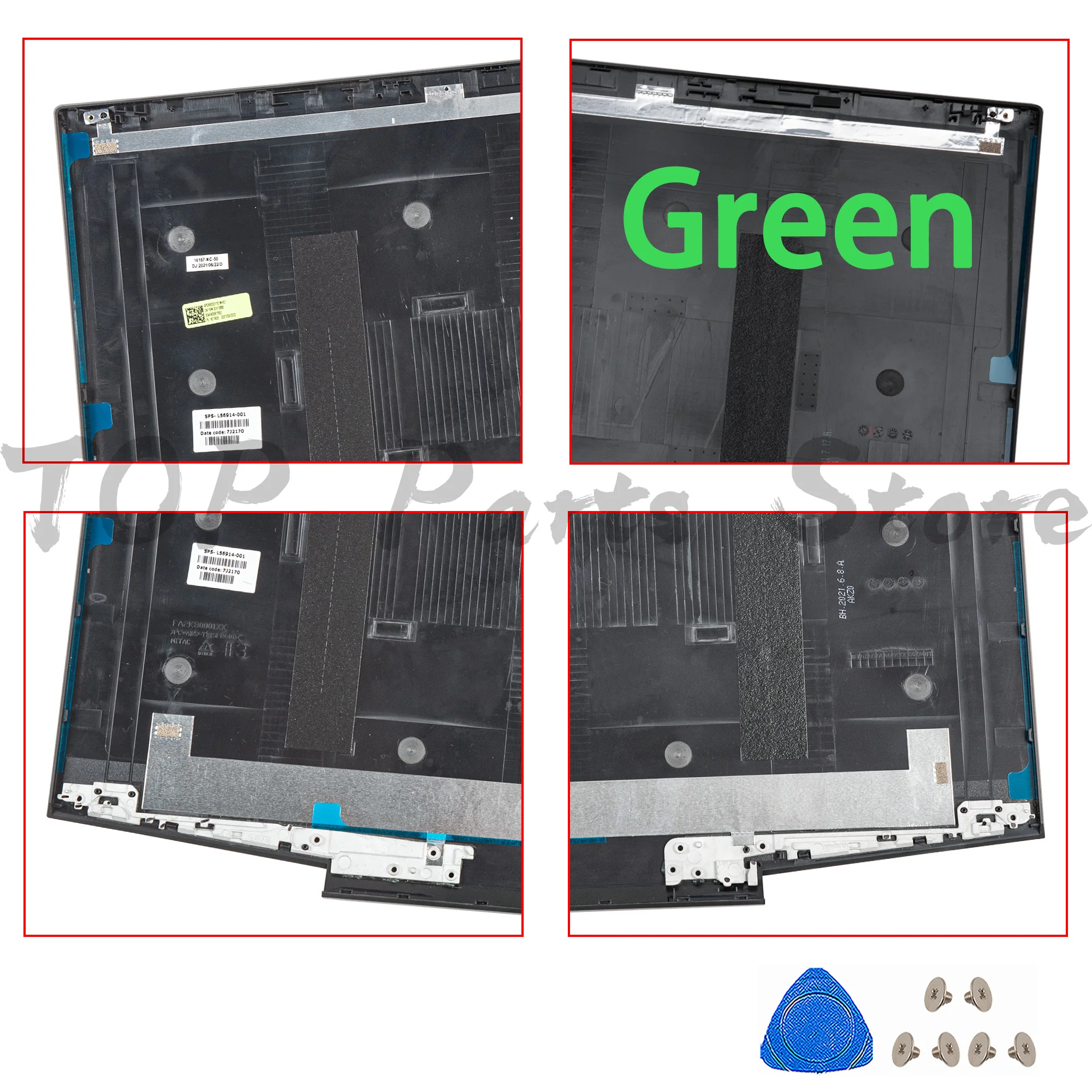 

Rear Top Lid For Pavilion 15-DK 15T-DK TPN-C141 LCD Back Cover L56915 L56914 L57174 black Plastic 15.6inch parts