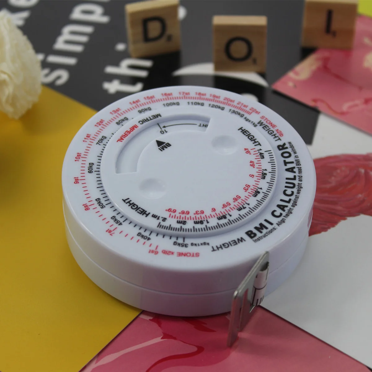 BMI Tape Measure Calculator Sewing Tailor Body Scale Fitness Caliper Measuring Body Retractable Tape Fat