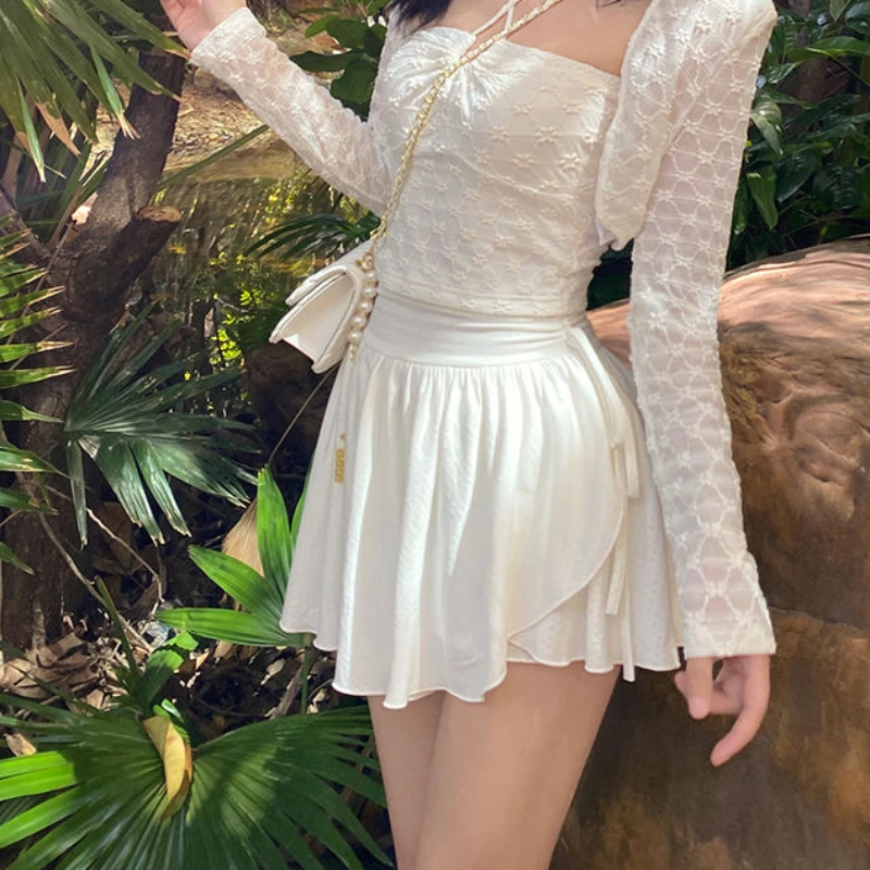 

Юбки женские однотонные трапециевидные, с защитой от воздействия гофрированного дизайна, универсальные, повседневные, нерегулярные, популярные, уличная одежда, повседневная летняя молодежная одежда