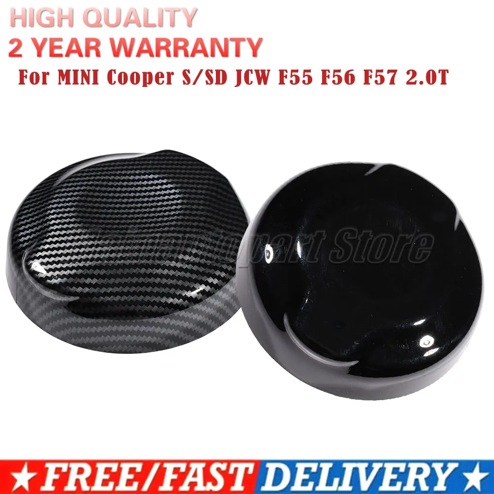 Black Carbon Fiber Pattern Car Fuel Tank Cap Cover Sticker For MINI Cooper S/SD JCW F55 F56 F57 2.0T