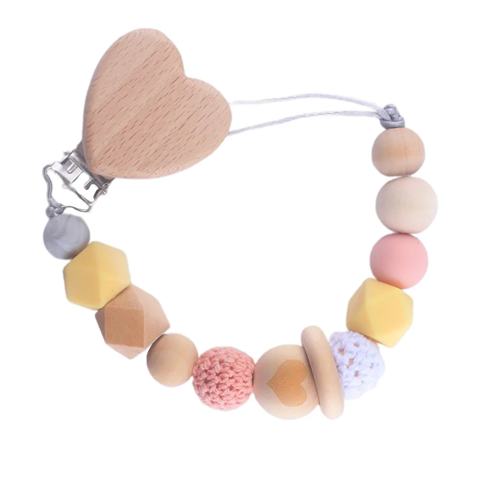 

1Pcs Baby Pacifier Chain Silicone Soother Clip Anti-Drop Strap Moderate Length Easy Clean Simple Neat Prevents Falling Dirty