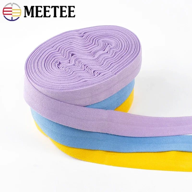 20/50/100 متر 2 سنتيمتر الأربطة المطاطية الملونة أضعاف أكثر من شريط مرن الملابس الداخلية الكتف الصدرية حزام الملابس المطاطية حبل الخياطة اكسسوارات