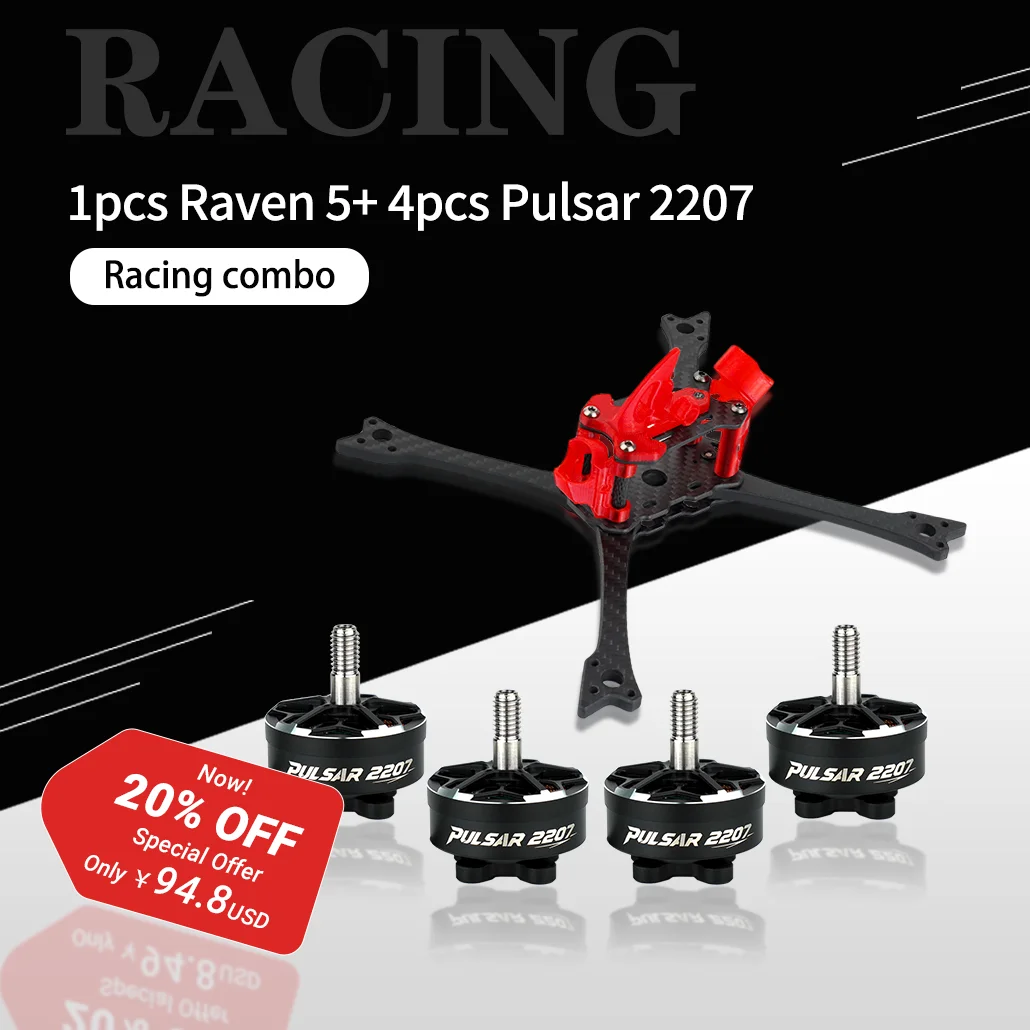 DeepSpace LIMITED VERSION 1 Stück Rabe 5 Rahmen + 4 Stück PULSAR 2207 Motor