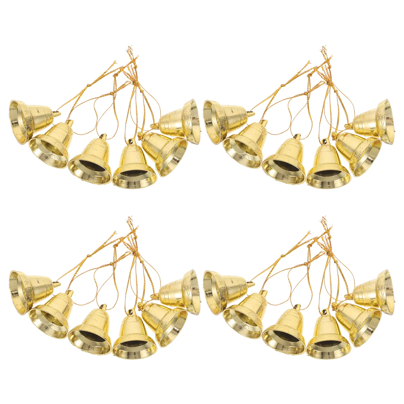 

120Pcs Christmas Bell Ornaments Golden Jingle Bells Xmas Tree Pendant DIY Craft Supplies Tree Hanging Bells Ornaments