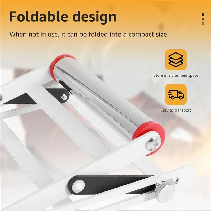 2Pcs Adjustable Cutting Machine Support Frame,Foldable Cutting Machine Work Support Stand, Cutting Machine Attachment-A68E