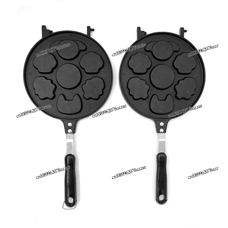 Multifunctional Cartoon Frying Pan Wheel Cake Red Bean Double Sided Fried Egg Pan Household Baking Pan Die Non-Stick Baking