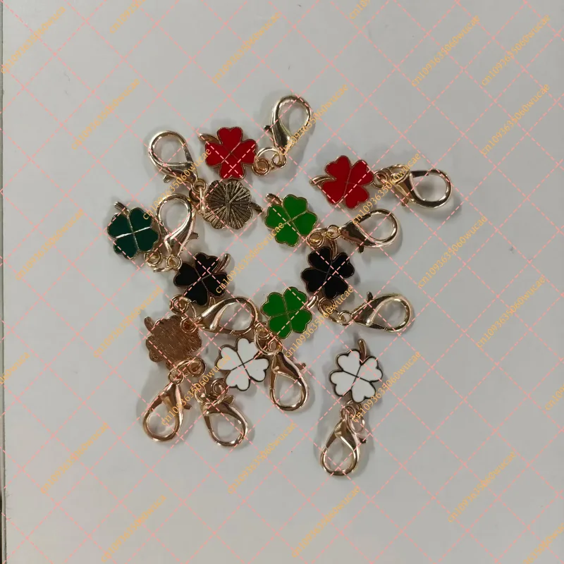 Four Leaf Clover Bag Accessory, Cute Keychain Purse Charm, Random Design