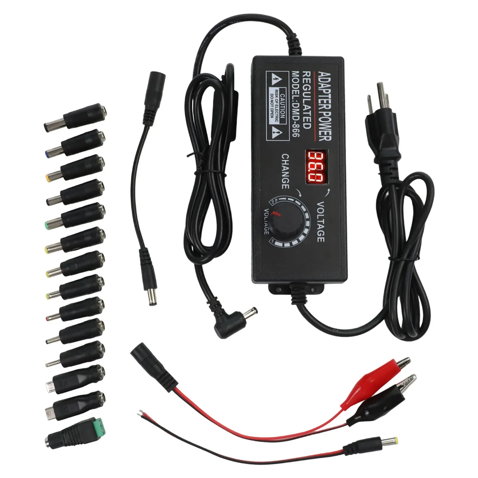 

AC/DC Power Supply Adapter 3V to 36V 4A 144W Adjustable Charger for LED Light Strips 3D Printers and Smart Speakers