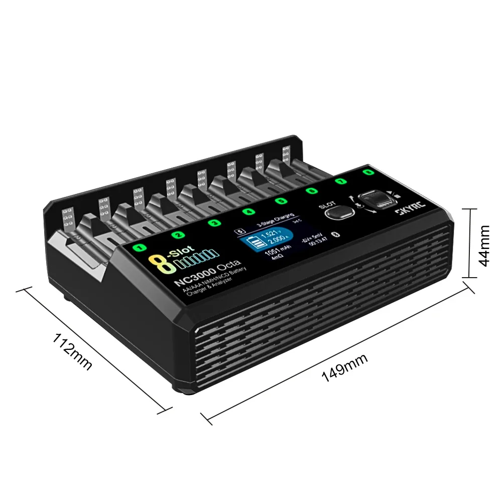 SKYRC NC3000 オクタ NiMH NiCD 充電器 8スロット 7スマートモード 100