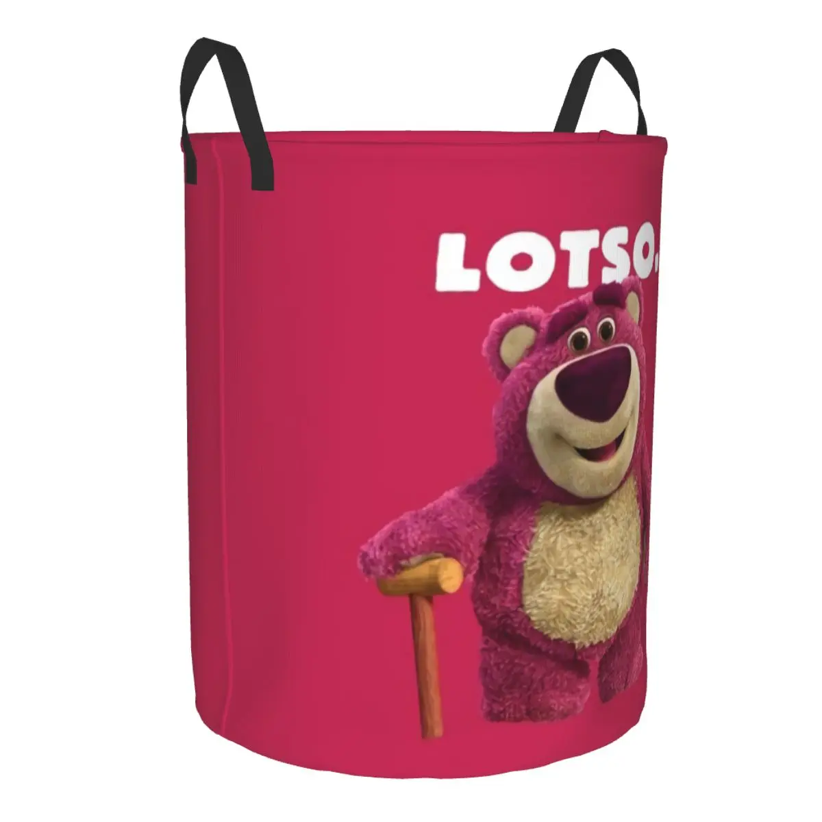 Custom Lotso Huggin-Strawberry Bear Laundry Hamper Large Storage Basket Girls Boys Toy Organizer