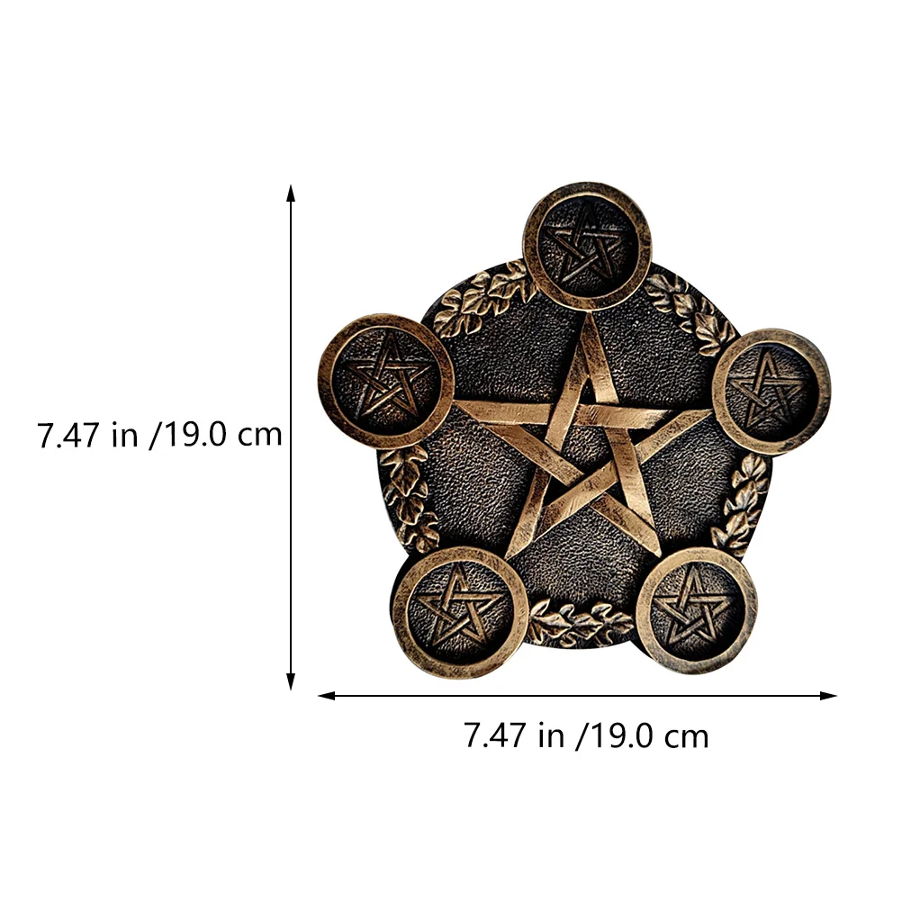 

1Pcs Pentacle Star Candleholder Exquisite Desktop Sacrifice Prop Decorative Base Ornament
