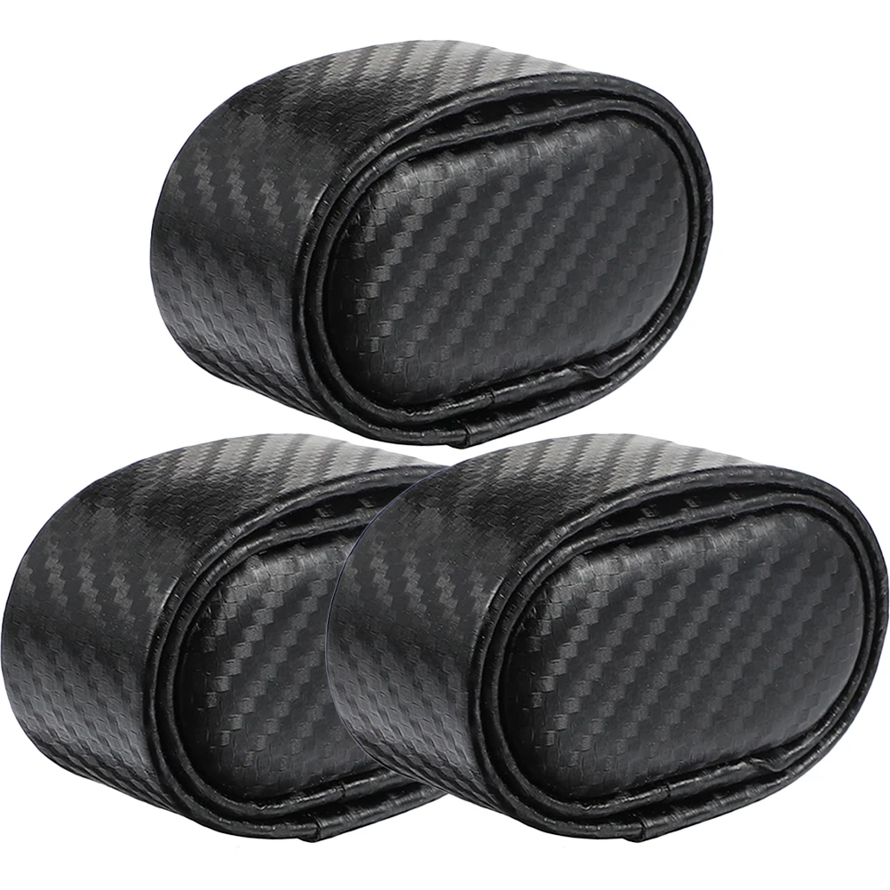 

3pcs Watch Pillow Small PU Carbon Fiber with Cover for Jewelry Display Cushion Storage Organizer Black Color