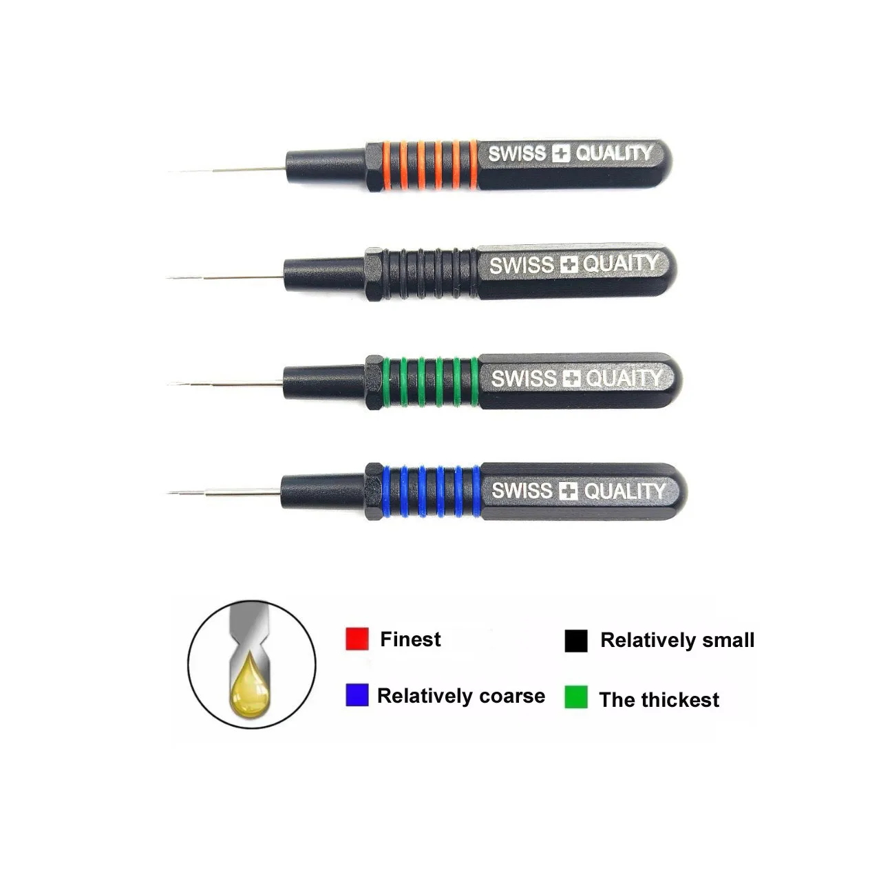 

Инструменты для часов, масляная ручка для часов, прецизионная масляная ручка, набор из четырех предметов, инструменты для часов KWONG YUEN, металлическая масляная ручка
