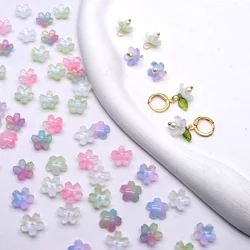 30pcs 10mm  Mix Color Cherry Blossom Bead Czech Glass Loose Beads for Jwelry Making DIY Accessories Handmade