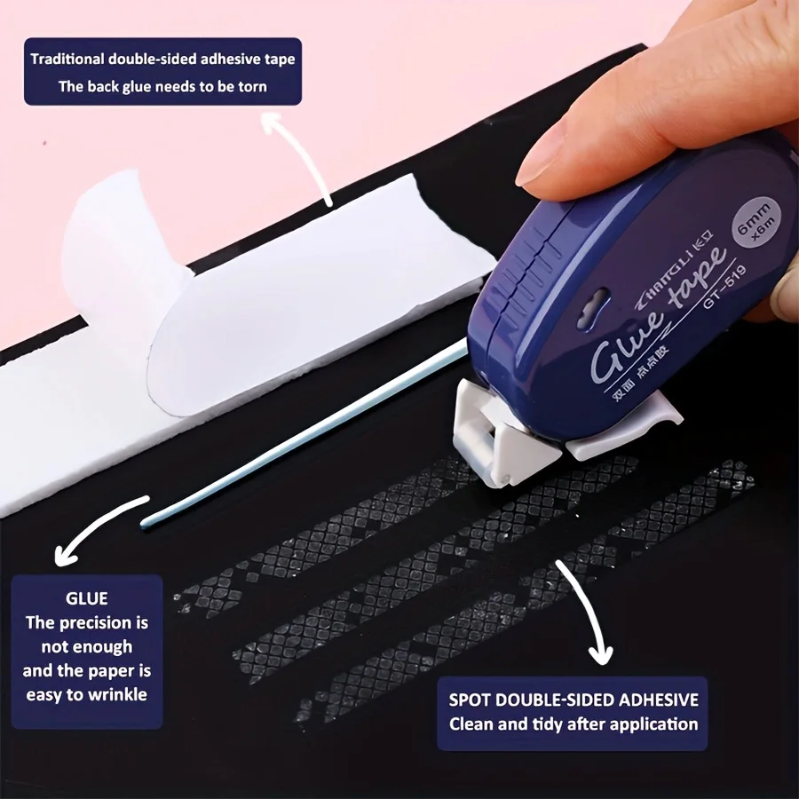 1pc Double Sided Adhesive Dots Glue Tape - Perfect For Scrapbooking Collage Photo ,School Stationery Supplies view 4