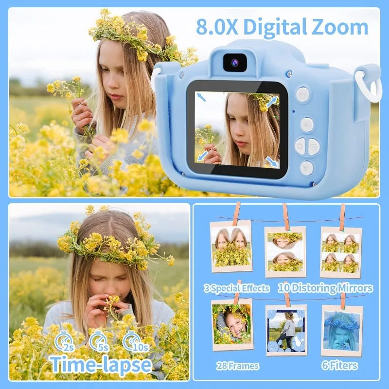 CKids Camera Toys Toddler Digital Camera for Boys Girls, Selfie 1080P HD Video Camera  32GB TF Card,Kids Birthday Gifts for Kids