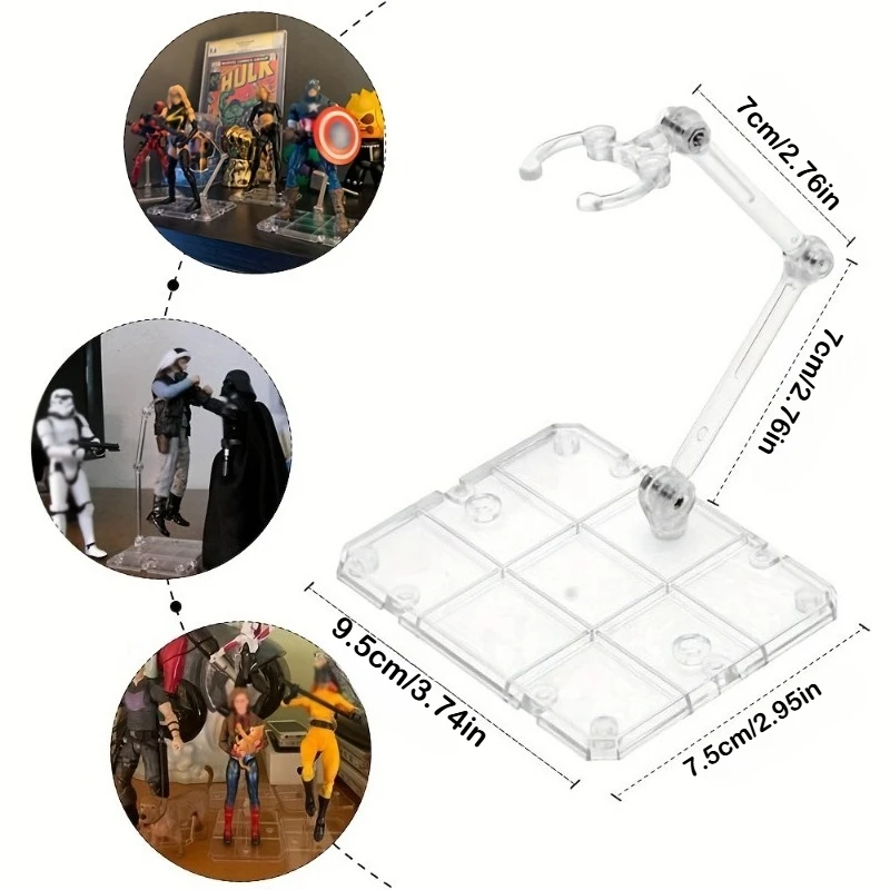20pcs Assembly Action Figure Stand Display Holder Base Doll Model Support Stand Compatible with HG RG SD SHF Gundam 1/144 Figure