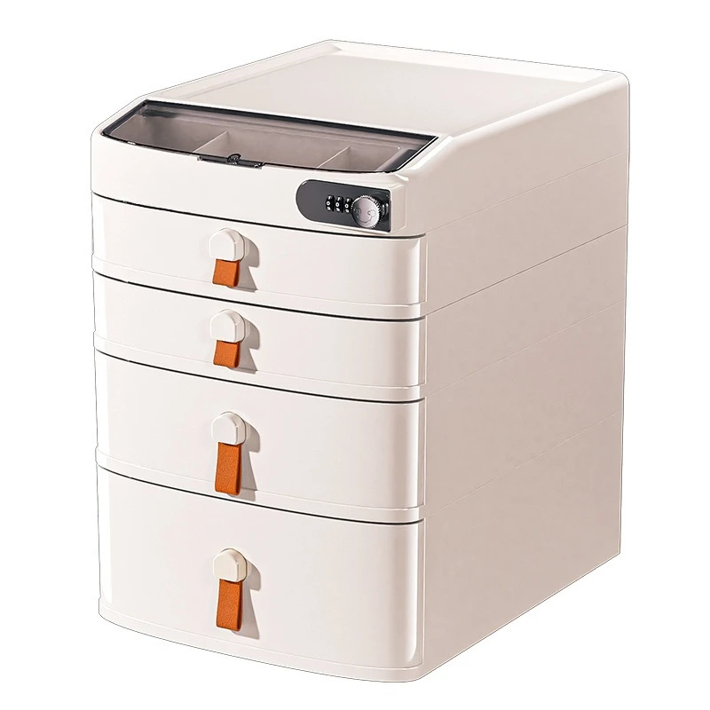 

Office desktop multi-layer storage box, plastic household drawer storage cabinet dust rack
