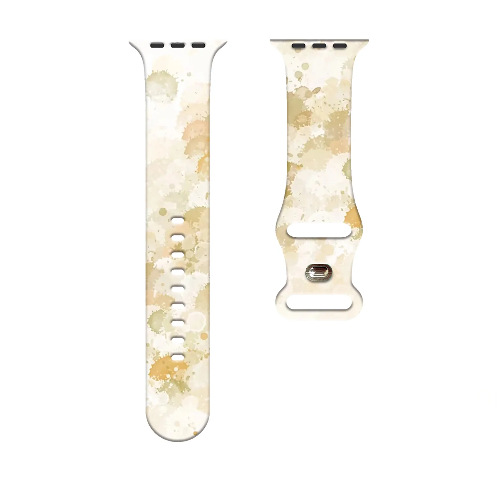 

Summer Bubbles Printed Strap for Apple Watch 10 9 8 Silicone Band Replaceable Bracelet for iWatch 46mm 44mm 42mm 41mm Watchband
