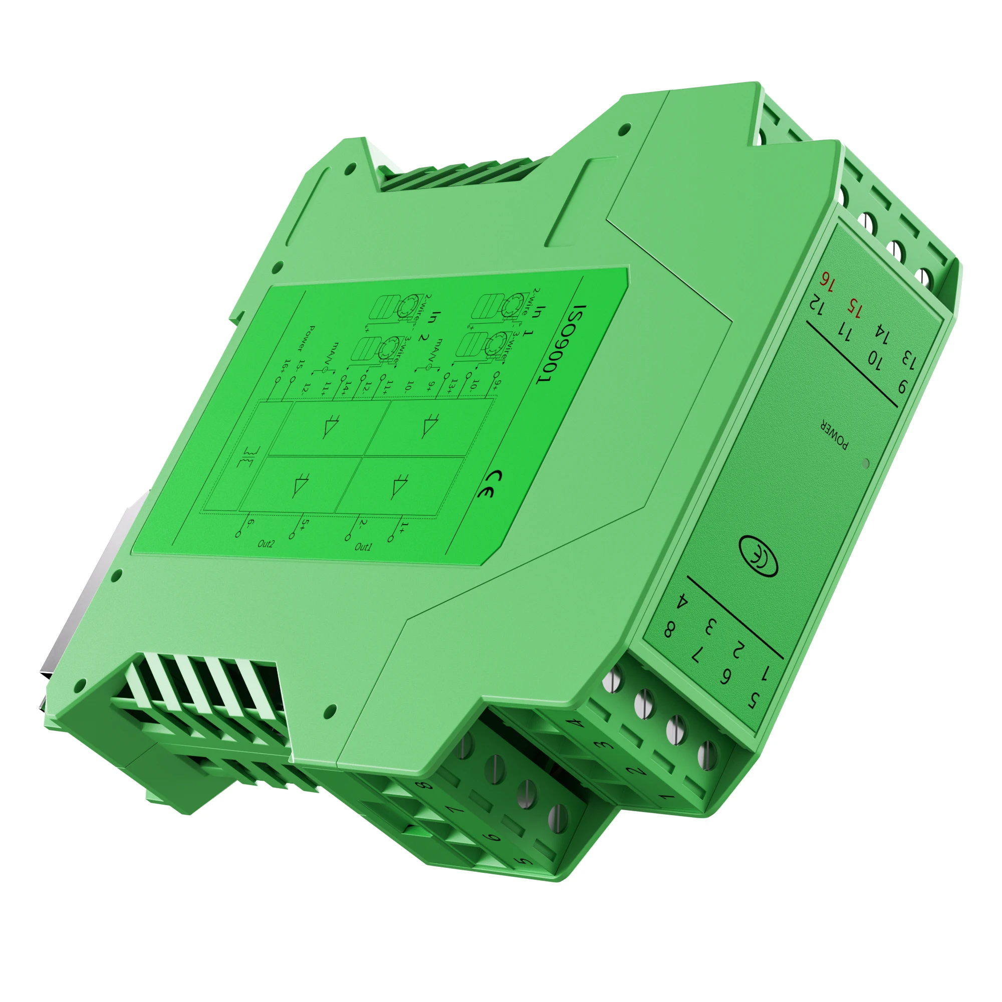 DC Signal Isolator 4-20mA to 0-10V 0-5V 1-5V 1 in 1 Out Analog Signal Converter 0-10v to 4-20mA Galvanic Signal Converter
