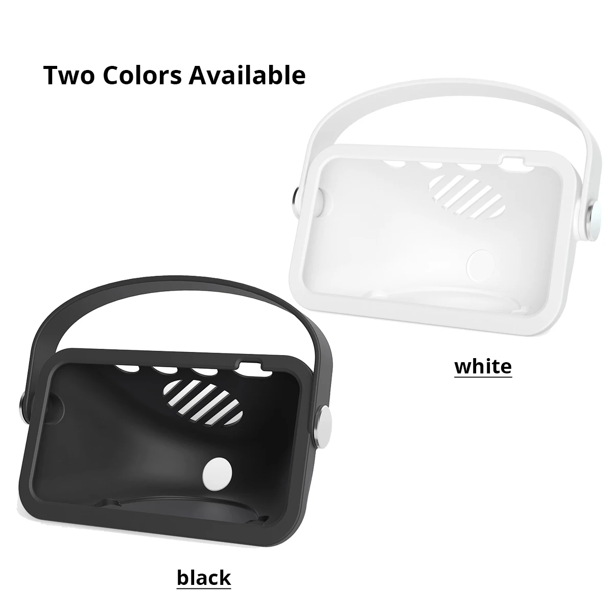 Protective Silicone Case for Echo Show 5 (3rd Generation) Dustproof Shockproof Anti-scratch Hand Strap Cover Black White