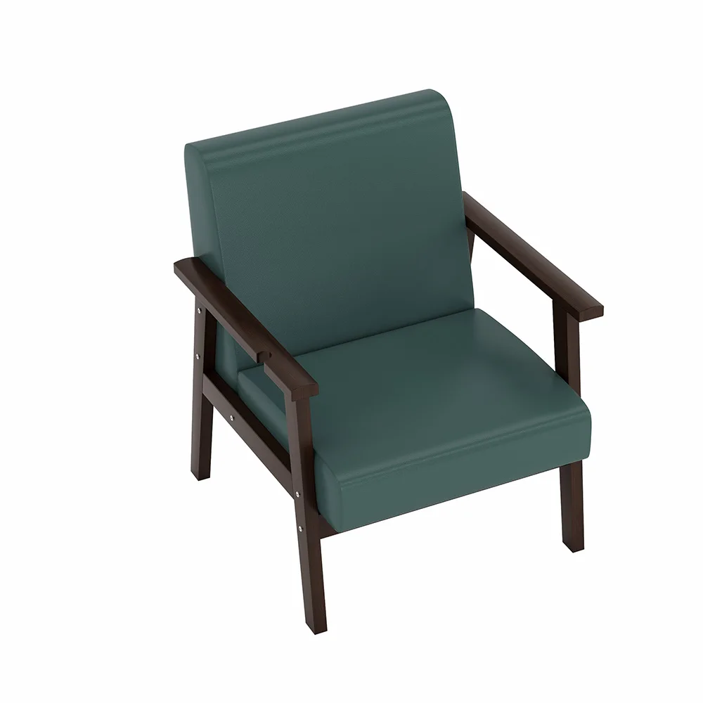 & Crutch Position Design Solid Wood Single Seating Hospital Clinic Reception Waiting Area Commercial Furniture Leisure Sofa