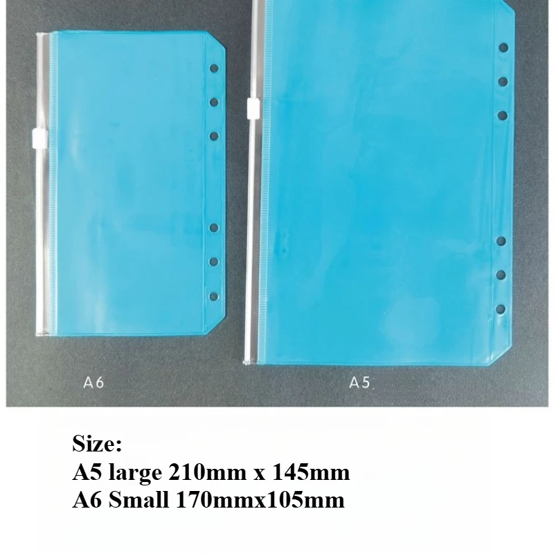 10PCS Single Pocket Plastic Divider Set - A5/A6 Size, Fits For Standard 3-Ring Binders - Great for Organizing Documents & Files