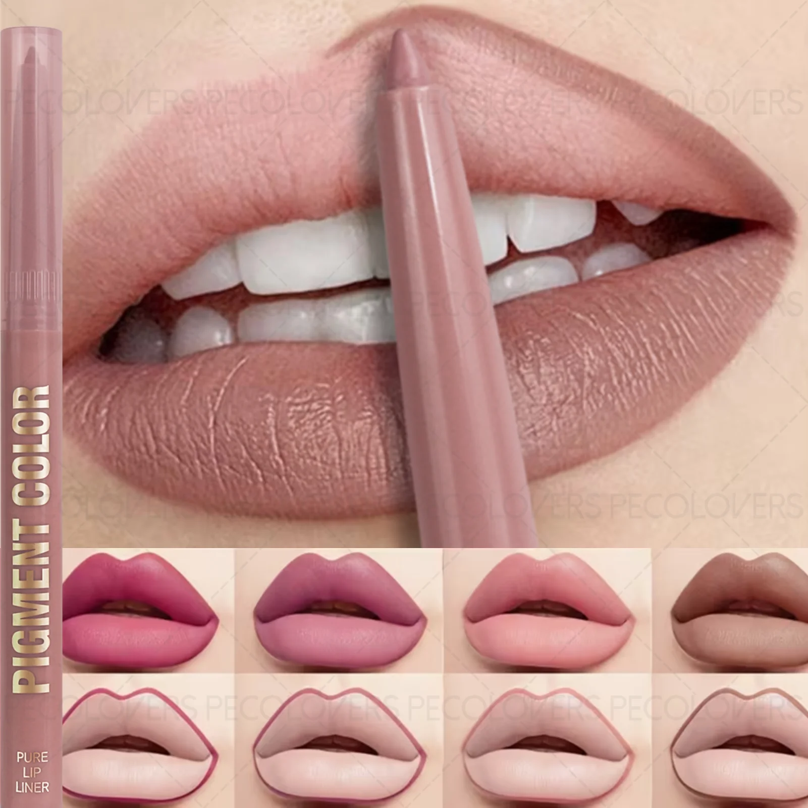 Crayon à lèvres imperméable longue durée, rendu des couleurs élevé, coloration facile et lisse, résistant aux taches pour un maquillage polyvalent des lèvres, 1 pièce