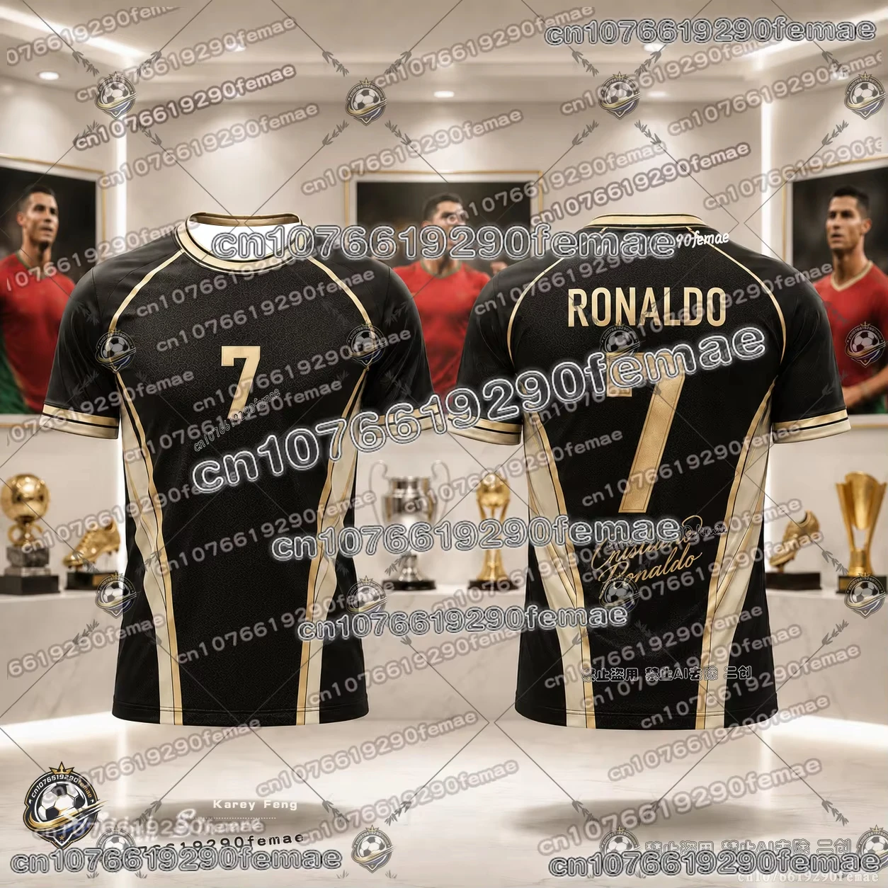 Summer 2026 Cristiano Ronaldo Legend Memorial Football Fan T Shirt 3D Printed Jersey Style Lightweight Quick Dry Y2k