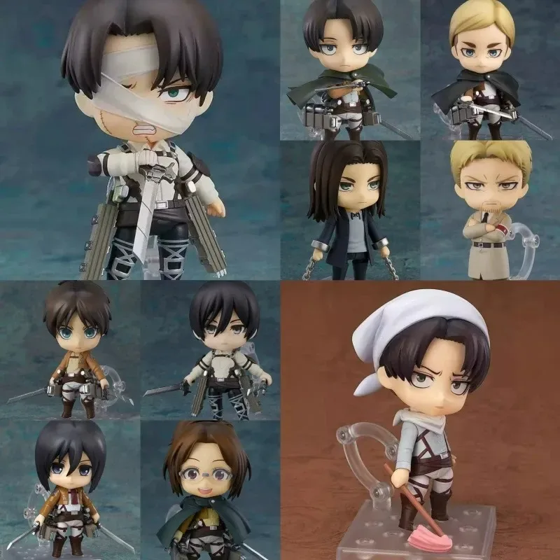 

Offer for Attack on Titan Q Version 417 Corps Commander Mikasa Alan Reiner Hanji Changeable Face Clay Figure In Stock