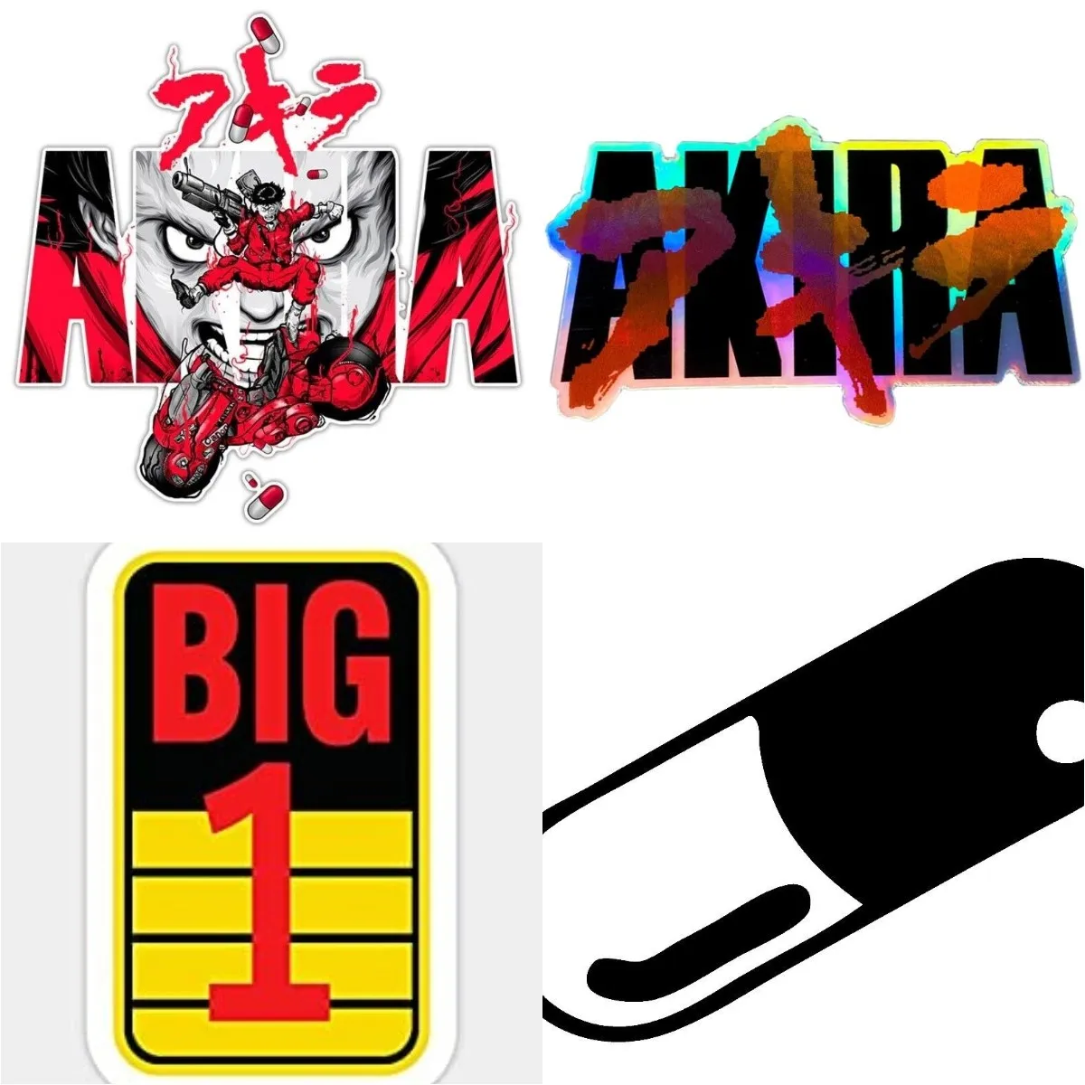 

AKIRA Anime Manga Japan Decal Sticker Reflective Waterproof Scratch-Proof Exterior Motorcycle Helmet Wall Cover Decoration