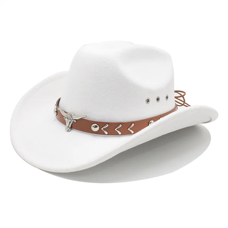 Vintage grenzüberschreitender Western-Cowboyhut Big-Edge Gentleman Cowgirl Jazz Hüte Feiertage Party Cosplay Cap Sombrero Hombre – Detail 12
