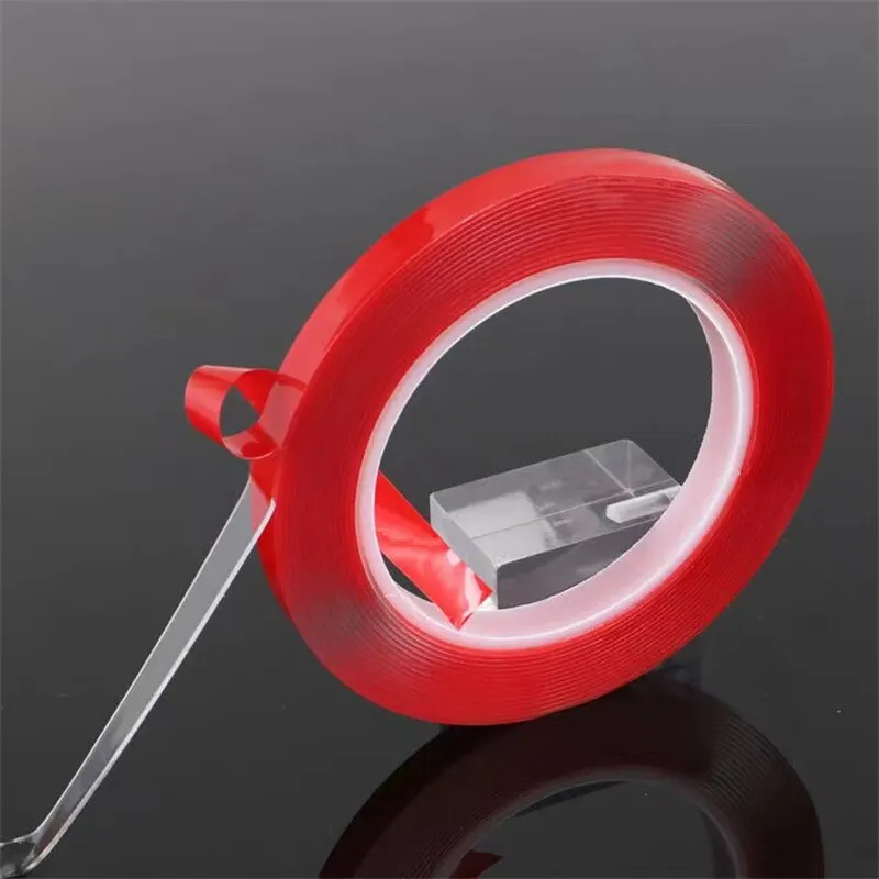 3M Width 8mm Double Sided Adhesive Tape Acrylic Transparent Strong No Traces Sticker For Led Strip Car Tablet Adhesive Tape