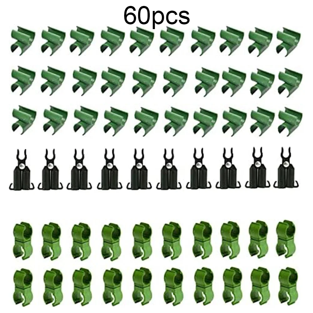 

60PCS Adjustable Plant Trellis Connector Clip Gardening Stakes Connector 11mm Premium Plastic Gardening Stakes Connectors