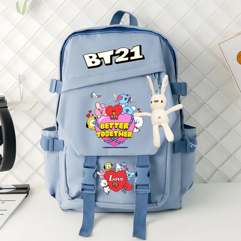 Anime BT21 Waterdichte reisrugzak Multifunctionele laptoprugzak met hoge capaciteit Studenten Cartoon schooltassen Cadeau