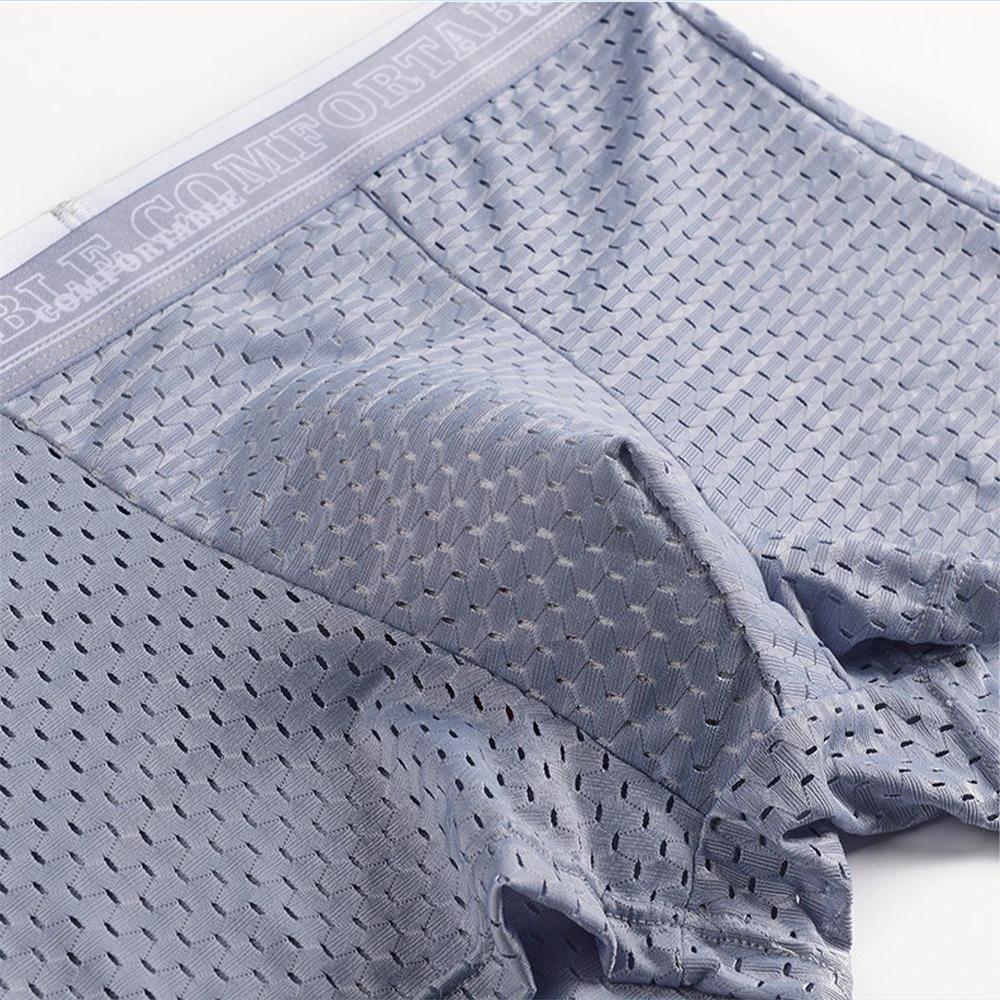 3 Stuks Zomer Heren Slipje Ijs Zijde Naadloze Ondergoed Onderbroek Boxershorts Antibacteriële Ademend Mesh Cool Boxers Slips
