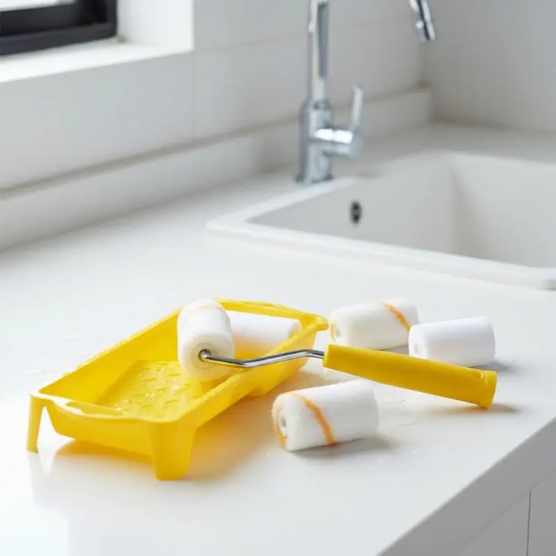 Professional 2 Inch Paint Roller Set 8Pcs Includes 6 Extra Covers For Home Wall Decor ProjectsHot Sale