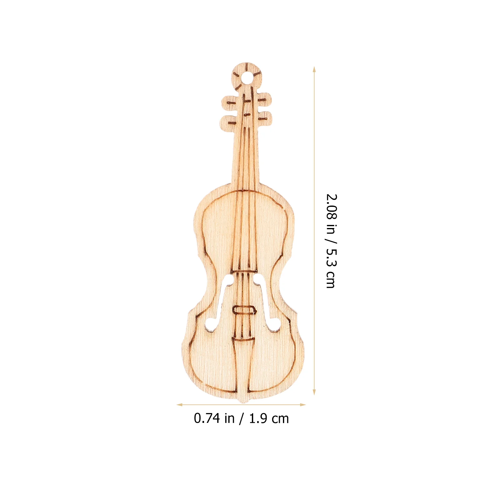 Mini Violin That Plays Sad Music Pendant Decor Wood Cutouts Musical Room Decorations