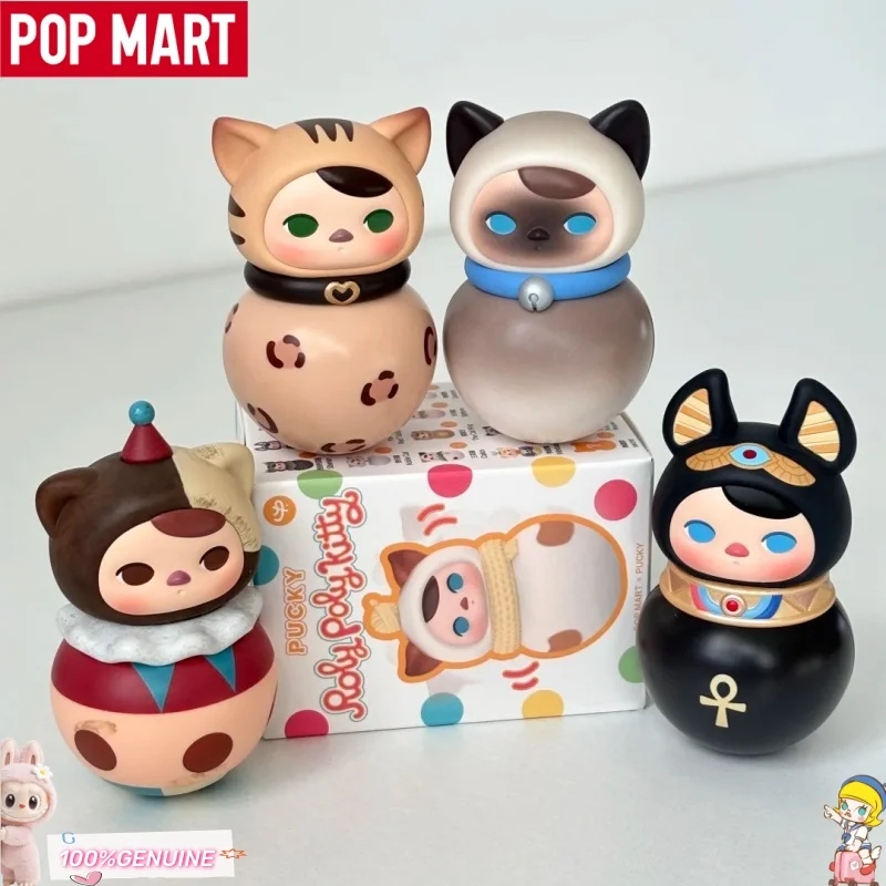 

POP MART Pucky Rolp Potp Kitty Series Blind Box Guess Bag Mystery Box Toys Doll Kawaii Anime Figure Ornaments Gift Collection