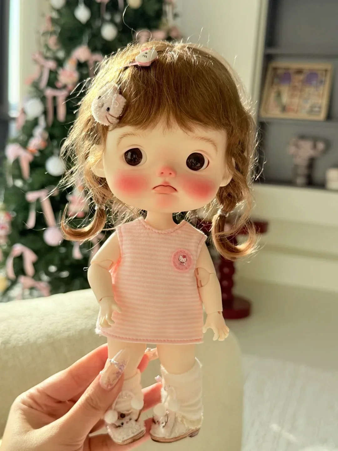 

SD BJD doll 1/6 full set dianmei blue Tsutsu cute girl delicate make-up high quality movable joint doll new toy