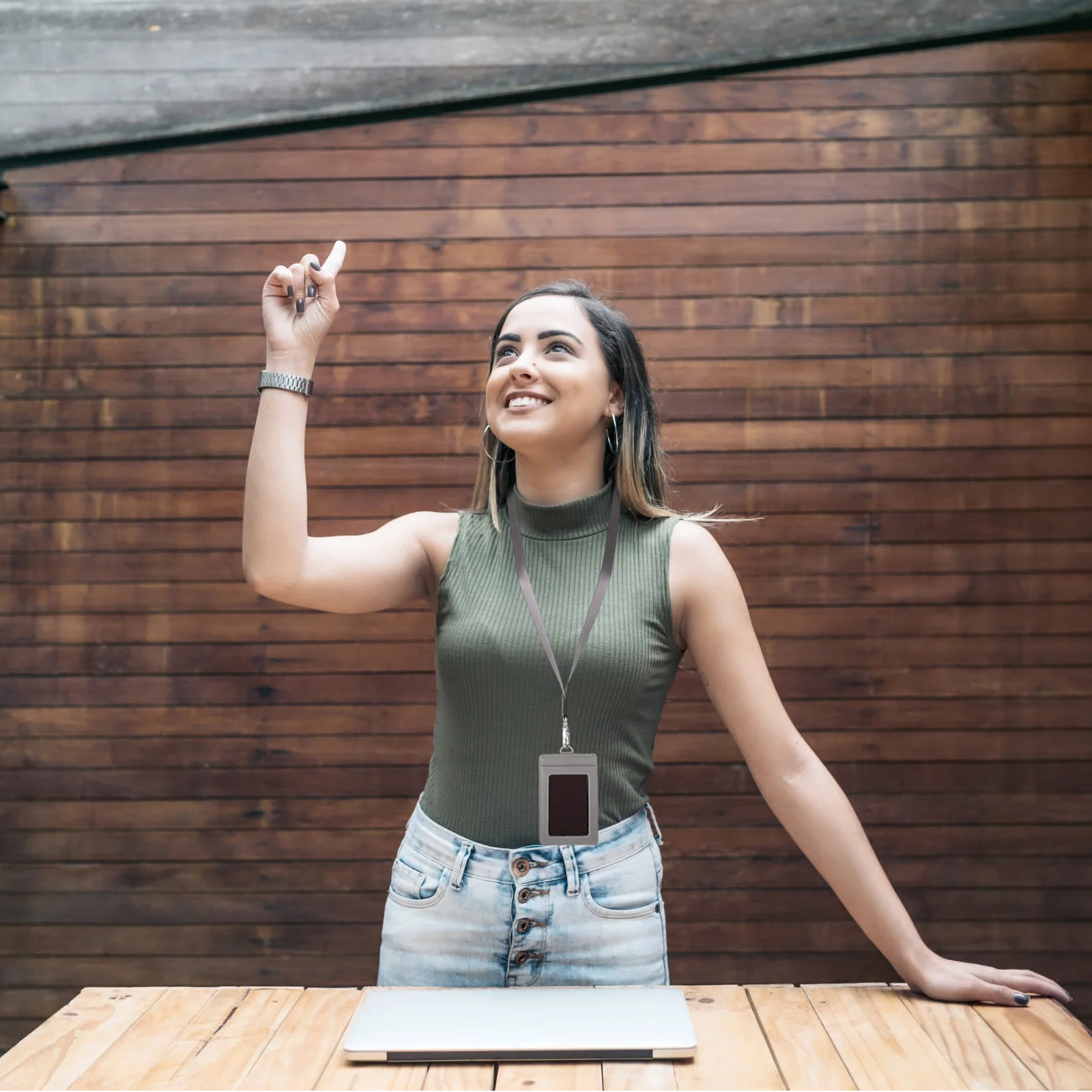 

PU Id Badge Holder Lightweight Protective Card to Assemble for Staff Nurses Volunteers Work Cards Protector with