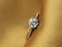 Luxury 925 Sterling Silver Classic Ring for Women Six claw jewelry simple 70ct diamond ring imitation diamond women's ring - Image 6