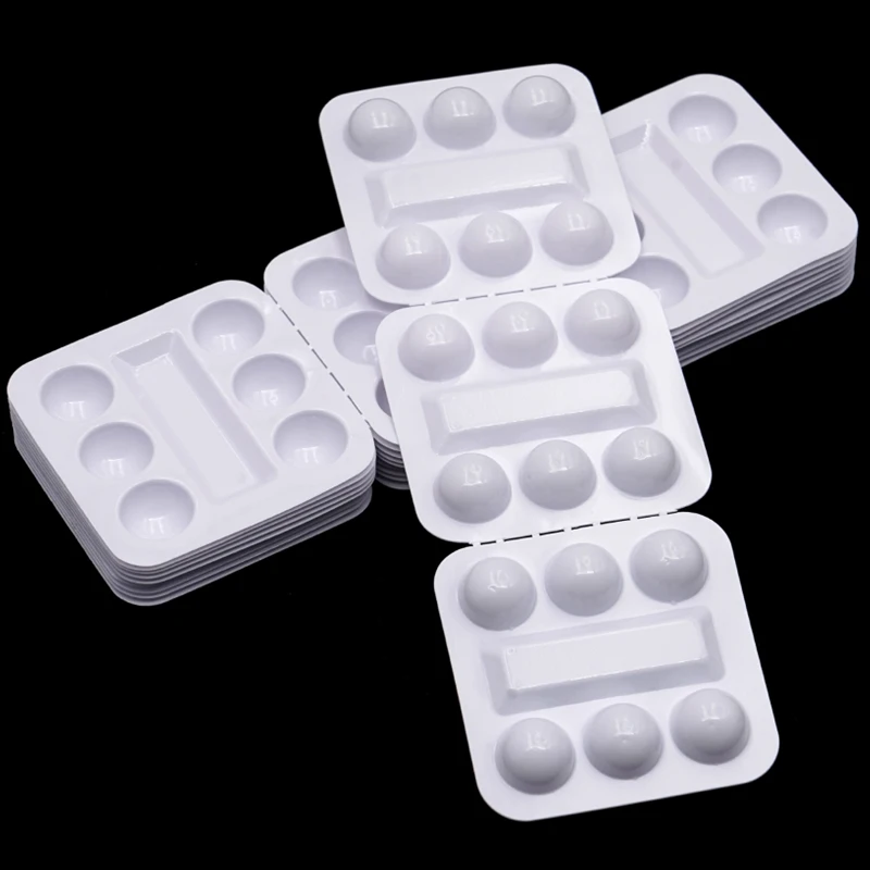 

30 шт./упак. Стоматологические смесительные чаши на 6 отверстий, одноразовые пластиковые палитры для смешивания композитных материалов и адгезивов, инструменты для стоматологов