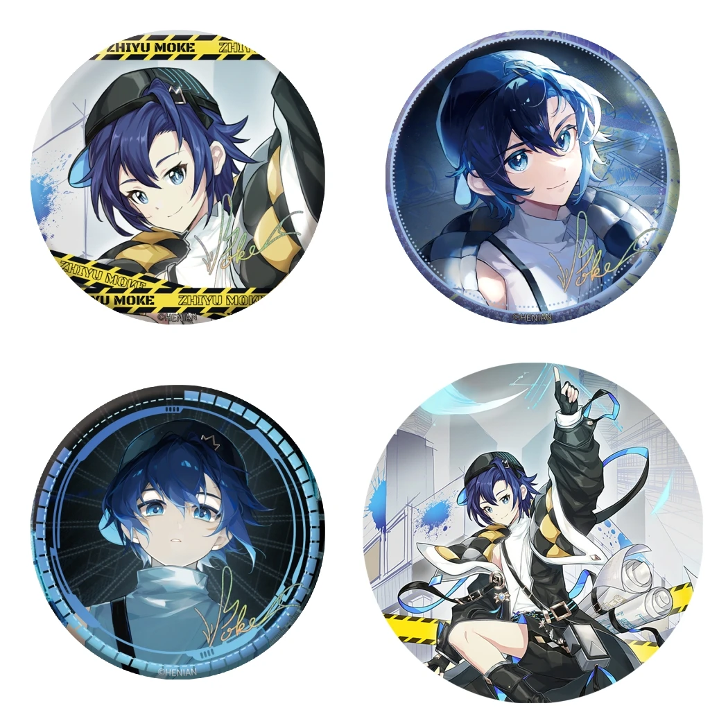 58mm Anime Vsinger Zhiyu Moke COSTUME Cosplay Badge Pin SPTE Spilla in banda stagnata ﻿   Prop Gilf