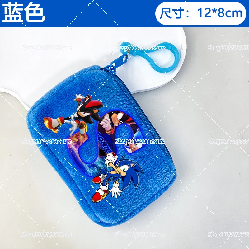 Figure Sonics Plushes Coin Purse Kids Clutch Bag Cartoon Letter A-Z Print Wallet Credit Card Holders Zipper Mini Money Bags Gift