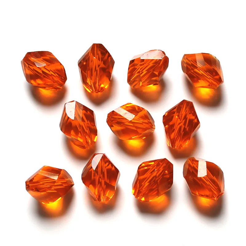 13x10mm Red Color 2022 New Arrival Crystal Glass Loose DIY Fahion Jewelry Twist Oval Shape Spacer Beads 100pcs