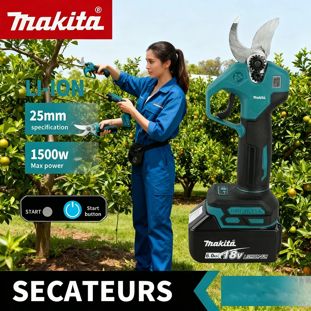 

Original Makita Brushless Electric Pruning Shears Garden Tool Branche Cutter Cordless Electric Garden Scissors Fruit Tree
