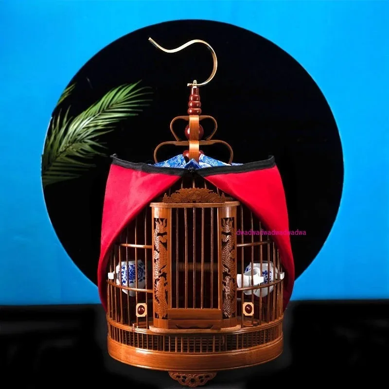 

Клетка для дроша, бамбуковая, полный набор аксессуаров, круглая клетка, оптовая продажа, клетка для птиц, бамбуковая большая клетка для птиц