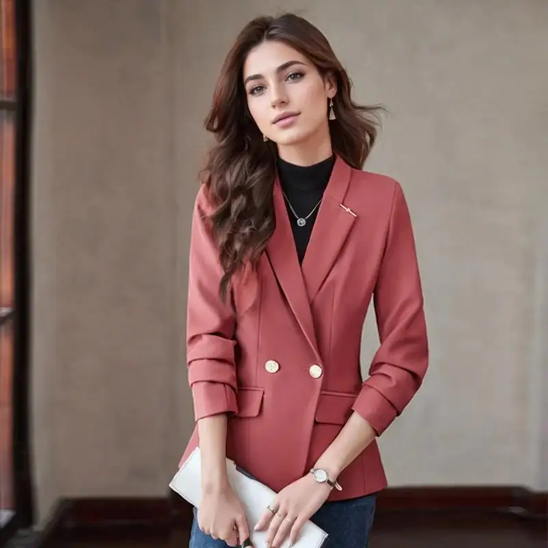 Spring Women's Casual Blazers Feminino Korean Style Fashion Long Sleeve Plus Size Jackets Coats Outerwears Veste Femme